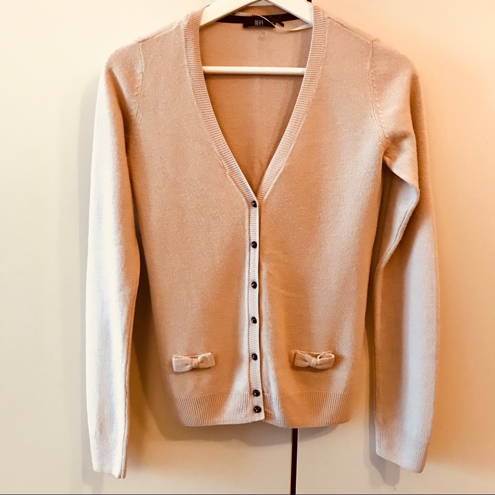 DEPT blush light wool cardigan